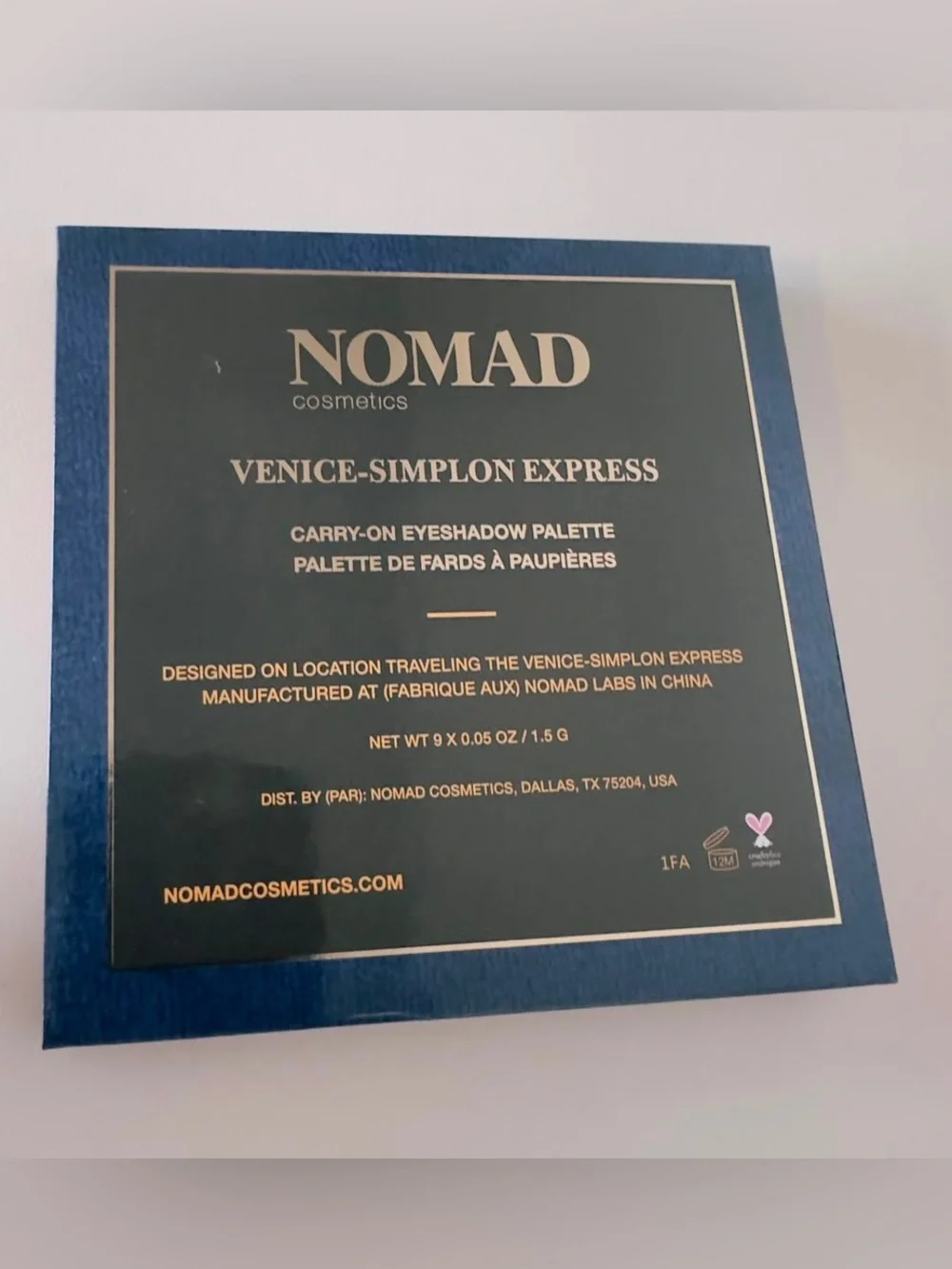 New Nomad Cosmetics Venice-Simplon Express Carry-On Eyeshadow Palette
